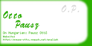 otto pausz business card